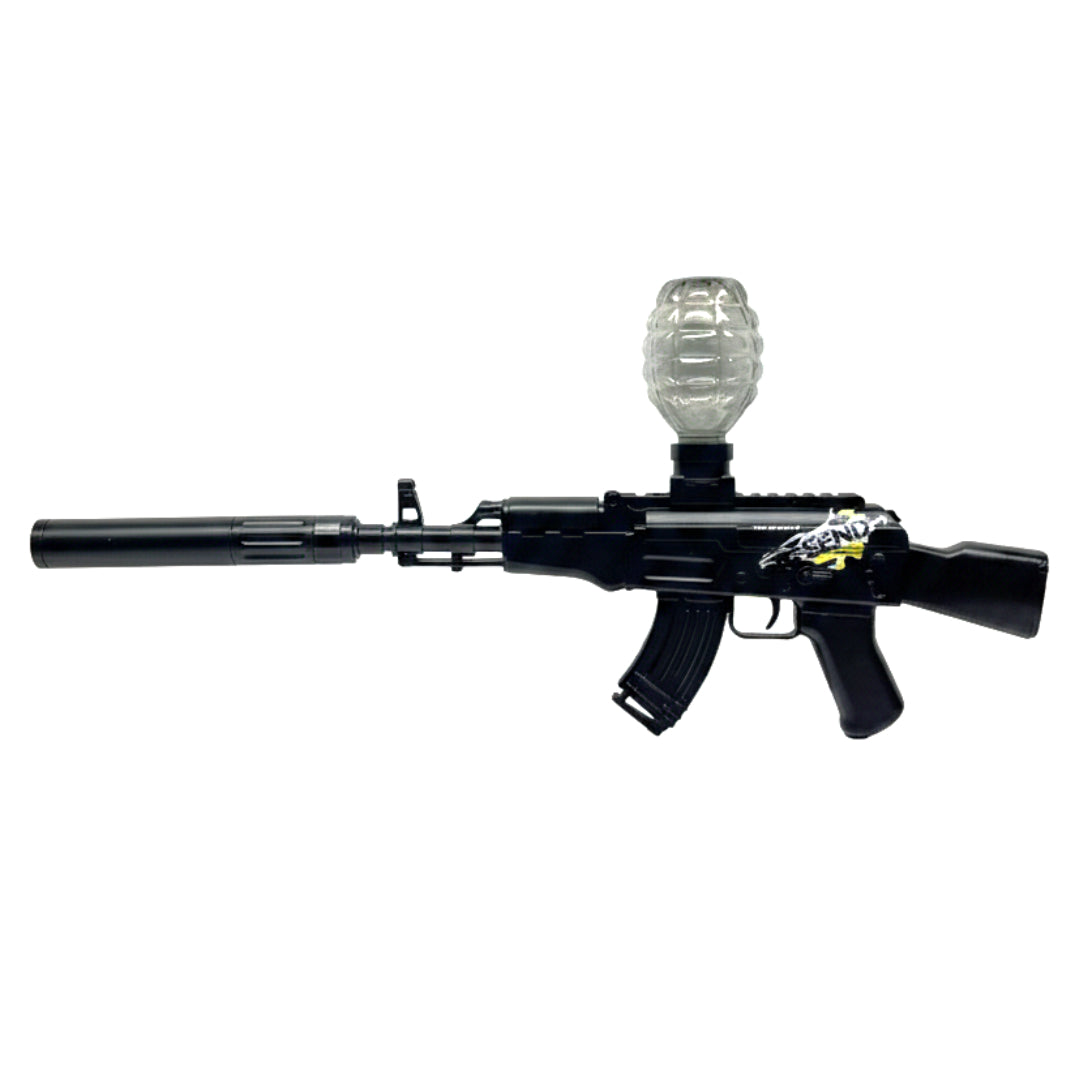 AK-47 Electric Gel Ball Blaster – High-Speed Automatic Toy Gun with Grenade Hopper, Rechargeable Battery, and 1000+ Gel Beads – Tactical Splatter Ball Blaster for Outdoor Team Games