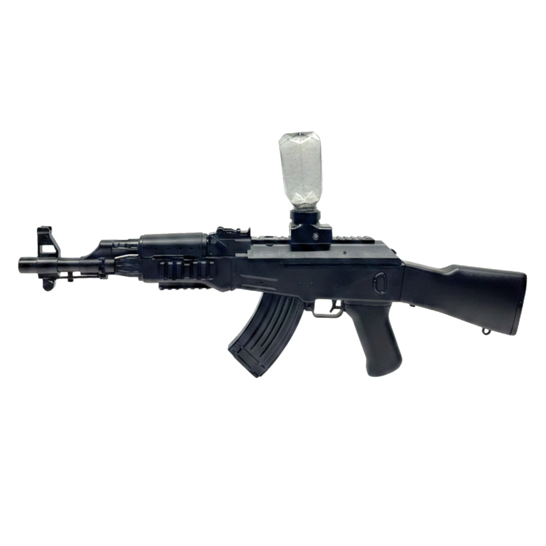 Electric Gel Ball Blaster AK-47 Toy Gun – Automatic Rechargeable Splatter Ball Gun with Water Beads, Silencer, and Battery Pack – Outdoor Combat Game