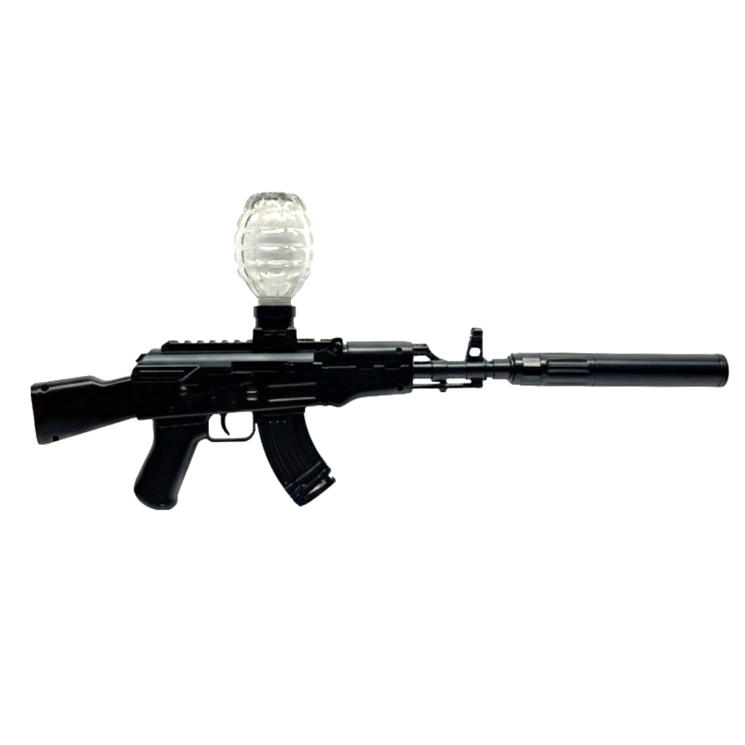 AK-47 Electric Gel Ball Blaster – High-Speed Automatic Toy Gun with Grenade Hopper, Rechargeable Battery, and 1000+ Gel Beads – Tactical Splatter Ball Blaster for Outdoor Team Games