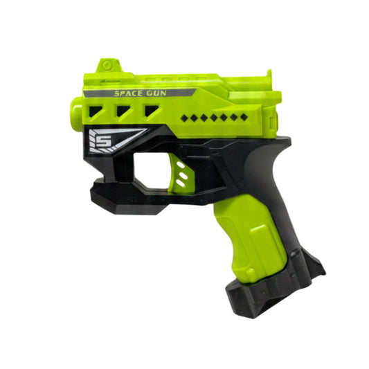 Space Duo Soft Foam Dart Blaster Set – Compact Mini Toy Gun with 3 Target Cans & 5 Suction Darts – Indoor/Outdoor Shooting Game