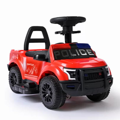 Kids Police Raptor Ride-On Push Car with Lights & Sounds – M-619 Toddler Foot-to-Floor Toy