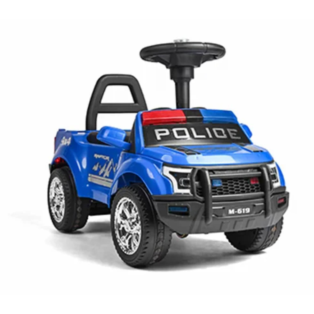 Kids Police Raptor Ride-On Push Car with Lights & Sounds – M-619 Toddler Foot-to-Floor Toy