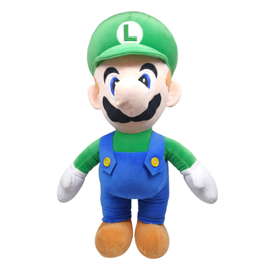 Super Mario Bros. Luigi Plush Toy – 15-Inch Soft Stuffed Figure – Classic Green & Blue Overall Edition