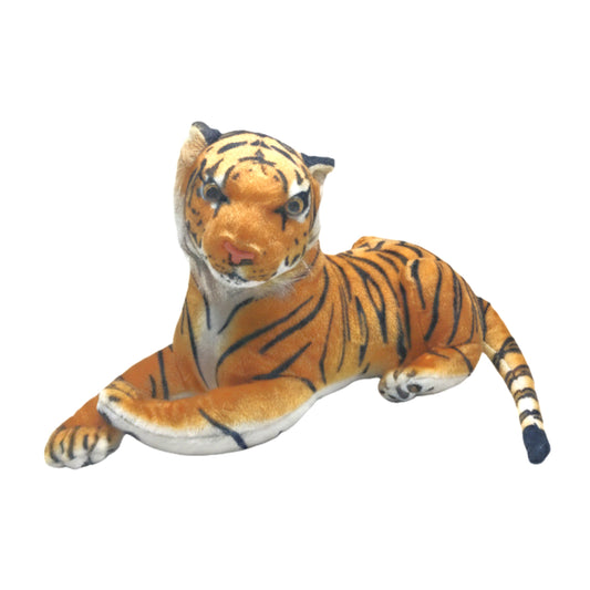 Lifelike Bengal Tiger Plush – Realistic Sitting Stuffed Animal Toy, Soft Jungle Cat Room Decor (12-Inch)