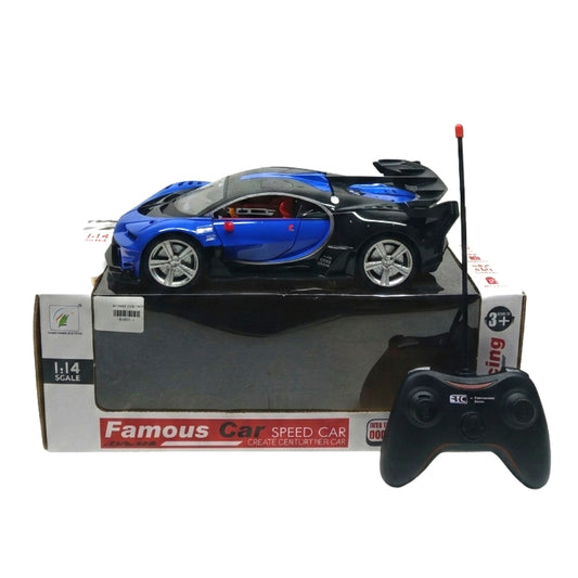 1:14 Scale RC Supercar - Blue & Black Remote Control Racing Car with High-Speed Performance & Precision Steering – 2.4GHz Famous Speed Car Series