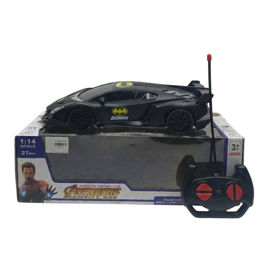 1:14 Scale Avengers Infinity War RC Racing Car - Batman Edition Matte Black Sports Car with Remote Control (27MHz)