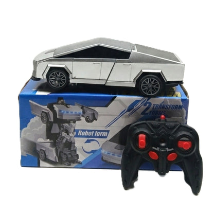 2-in-1 Remote Control Transforming Cybertruck Toy – RC Cyber Robot Car with One-Button Transformation, 360° Drifting, and LED Lights – Futuristic Electric Vehicle Toy for Kids