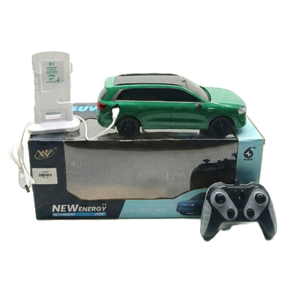 Remote Control EV SUV Toy Set - USB Rechargeable Electric Car with Charging Station & 2.4GHz Controller