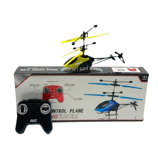 Mini RC Helicopter - 2CH Infrared Remote Control Aircraft with Coaxial Rotor System - Yellow & Black