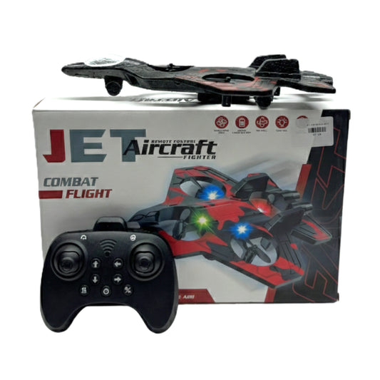 Remote Control Jet Fighter Drone – 2.4GHz RC Aircraft with LED Lights, 360° Flip Stunt Drone, EPP Foam Combat Plane