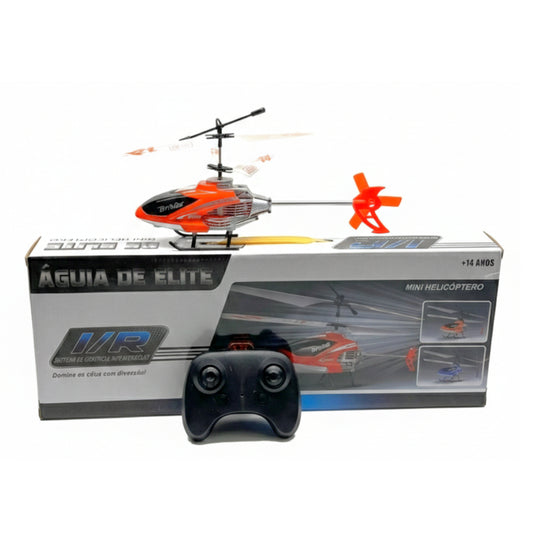 Águia de Elite Mini RC Remote Control Helicopter - Infrared 2-Channel Indoor Micro Flyer with Gyro for Kids & Adults (Orange)