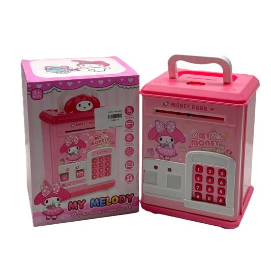 My Melody Electronic Piggy Bank – Pink ATM Savings Box with Password Lock, Auto Bill Scroll & Music for Kids