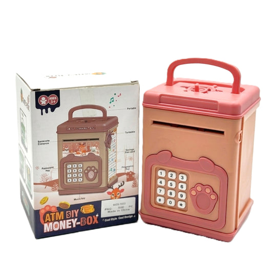 Kids ATM DIY Password Money Box – Electronic Piggy Bank with Music & Auto-Roll