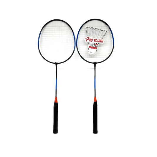 Pro Young Professional Graphite Badminton Racket Set (Pack of 2) – High-Tension Lightweight Racquets for Intermediate & Advanced Players