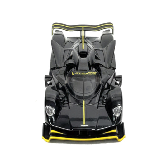 1:24 Scale Aston Martin Valkyrie AMR Pro Die-Cast Model Car – Black & Gold Alloy Supercar with Sound and Light Effects