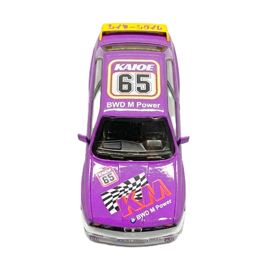 1:24 Scale BMW M3 E30 Diecast Model Car - Purple KM Suspensions Racing Edition