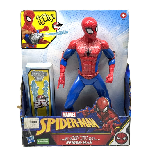 Marvel Spider-Man Thwip! Action 11-Inch Action Figure – Includes Web Launcher & 2 Projectiles – Hasbro F8115