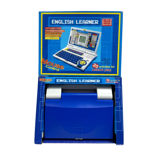 Educational English Learner Kids' Laptop Toy - 20 Learning Activities, Mouse Control & LCD Screen - Interactive Preschool Learning Computer for Boys & Girls