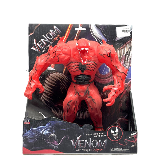 Marvel Venom: Let There Be Carnage Action Figure – Soft Rubber Carnage Toy, Squishy Red Symbiote Figure for Kids & Collectors (7-Inch)
