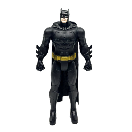 DC Comics Batman 12-inch Collectible Action Figure – Black Suit with Gold Utility Belt & Fabric Cape