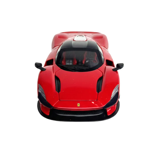 Ferrari Die-Cast Hypercar Collection – 1:24 Scale White Enzo & Red LaFerrari – Openable Butterfly Doors & Detailed Engine Bay – Premium Collectible Model Cars