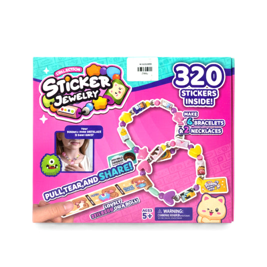 Sticker Jewelry DIY Craft Kit – Create 6 Bracelets & 2 Necklaces (320 Stickers)