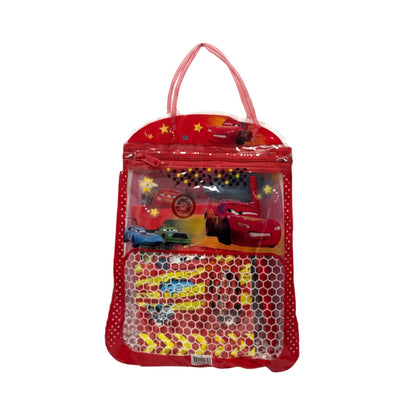 Disney Cars 7-Piece Stationery Set for Kids – Includes Carry Bag, Notebook, Pencils, Ruler & More – Perfect School Supplies or Birthday Party Favor