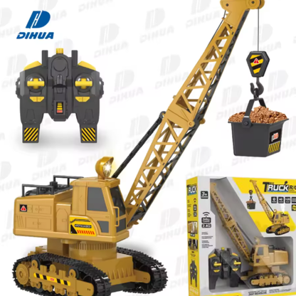 Superior Performance 1:20 Scale RC Crawler Crane Toy – 2.4GHz Remote Control Construction Tower Vehicle with 360° Rotating Cab, Motorized Winch, and Demo Mode for Kids (Ages 3+)