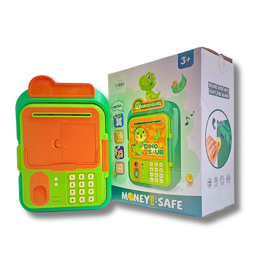 Dinosaur Electronic Piggy Bank - Smart ATM Money Safe with Fingerprint & PIN Access