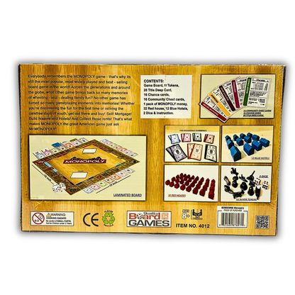 Original Monopoly Board Game - Premium Quality Family Strategy Game (Ages 8+)