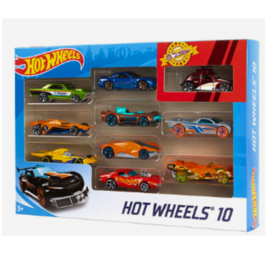Hot Wheel Toy Car Collection – 10 Pcs Wide Variety Racing Cars for Kids