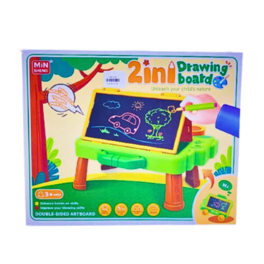 2-in-1 Double-Sided Kids Artboard & Drawing Easel