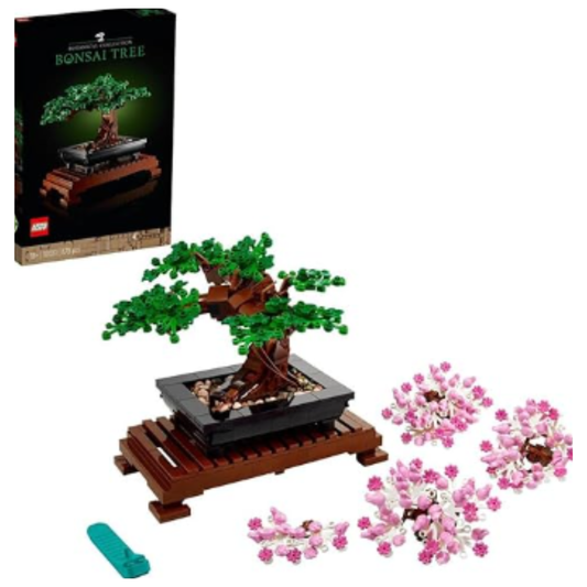 LEGO Bonsai Tree with Interchangeable Green Leaves & Pink Cherry Blossoms – 10281 Botanical Set
