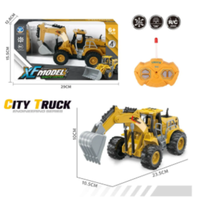 XF Model 7-Channel RC Excavator Loader – Remote Control Spray Truck for Kids 3+