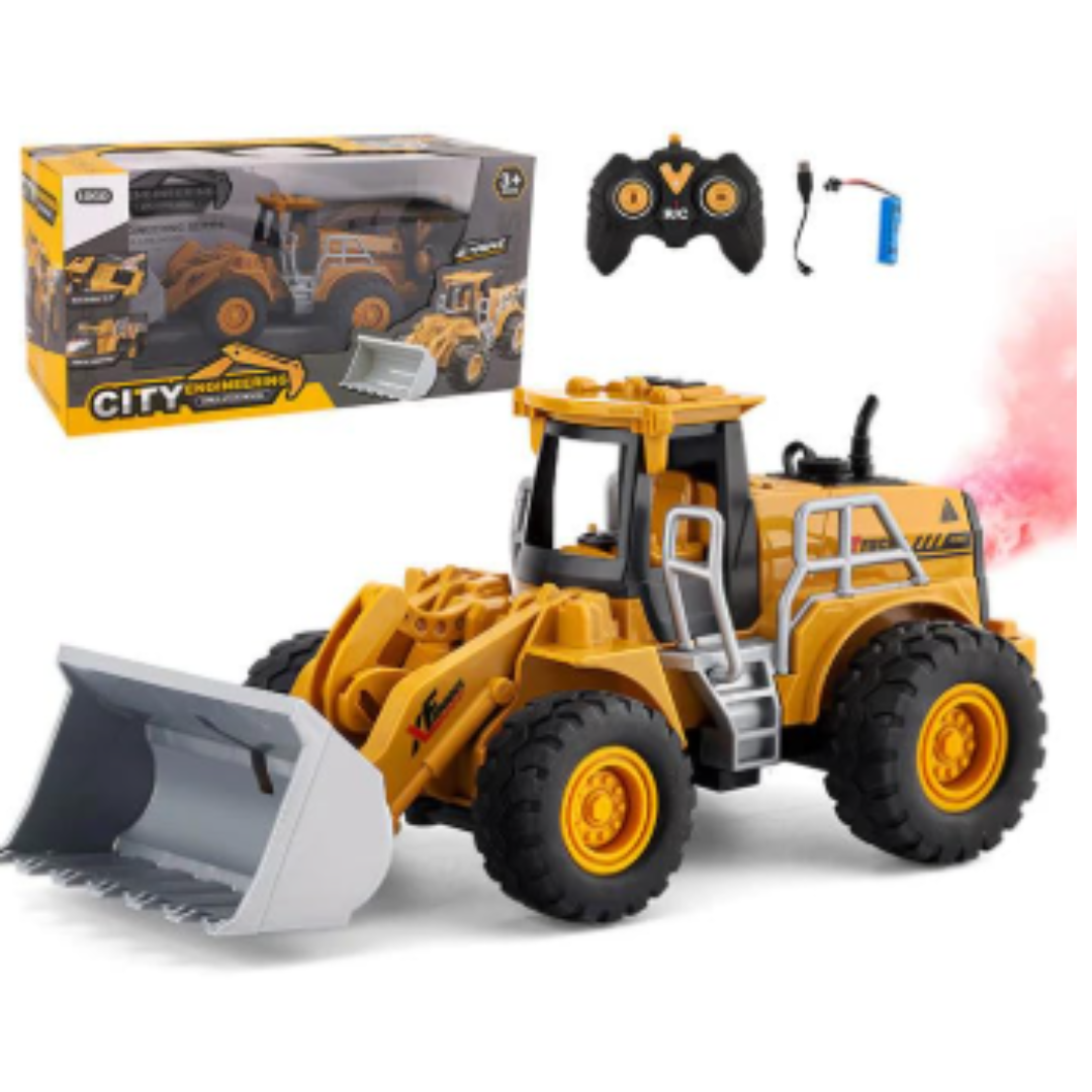 XF Model 7-Channel RC Loader – Remote Control Construction Truck with Lights & Sound