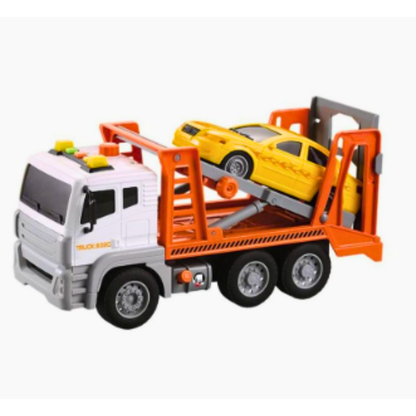 Large 33CM Car Transporter Truck – City Service Heavy Rescue Series with Mini Car