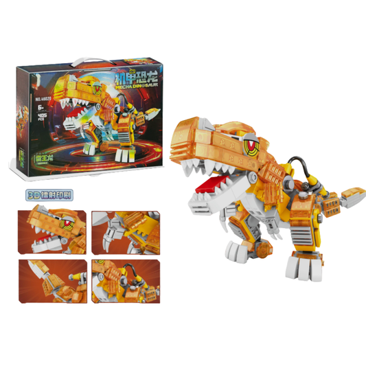 Mecha Dinosaur Action Figure Building Set – High-Detail T-Rex Block Toy