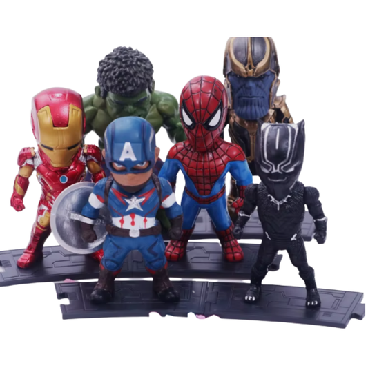 Avengers Alliance Classic Anime Models – 4-Piece Marvel Superhero Figure Set