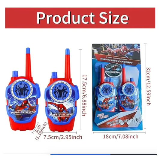 Spider-Man Walkie-Talkies for Kids – 2-Piece Long Range Wireless Intercom Toy Set for Outdoor Adventure