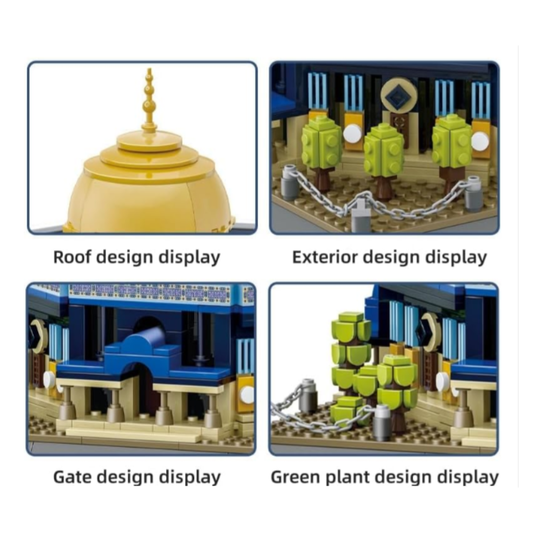 Dome of the Rock Architecture Building Blocks Set – Jerusalem Landmark Model Kit for Adults & Teens (Ages 16+)