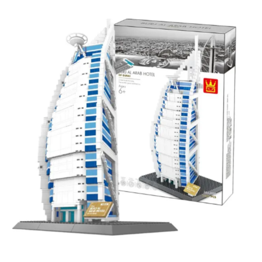 Burj Al Arab Architectural Building Blocks Set – 1366+ Pieces Modular Landmark Model (20.5 Inches Tall)