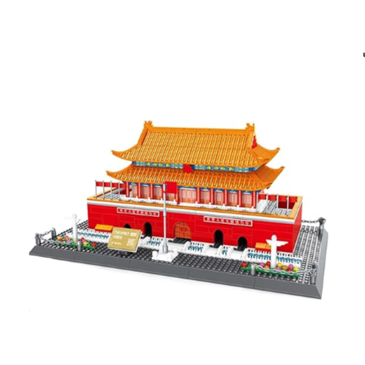 Tiananmen Tower Architecture Building Blocks Set – 952 Piece Historic Landmark Model Kit for Kids & Adults