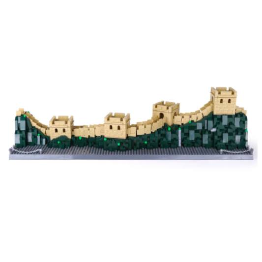 The Great Wall of China Architecture Building Blocks Set – 1517 Piece Historic Landmark Model Kit with Mountain Landscape (Ages 6+)