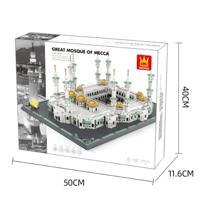 Great Mosque of Mecca Architecture Building Blocks Set – 2291 Piece Al-Masjid al-Haram Model Kit with Display Base (Large Scale)