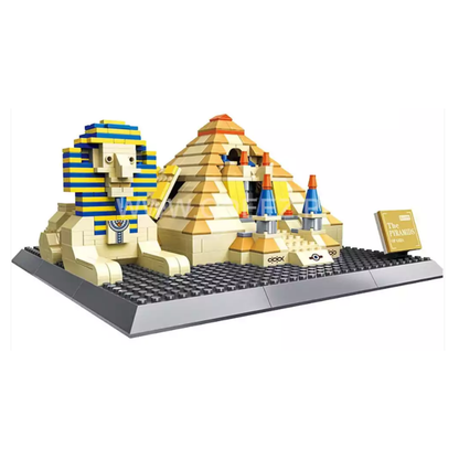 The Pyramids of Giza & Great Sphinx Architecture Building Blocks Set – 624 Piece Ancient Egypt Model Kit (Ages 6+)