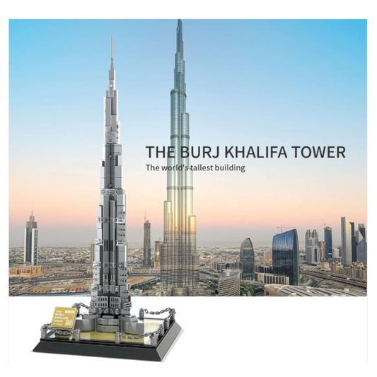 The Burj Khalifa Tower of Dubai Architecture Building Blocks Set – 580 Piece World's Tallest Building Model Kit (Ages 6+)
