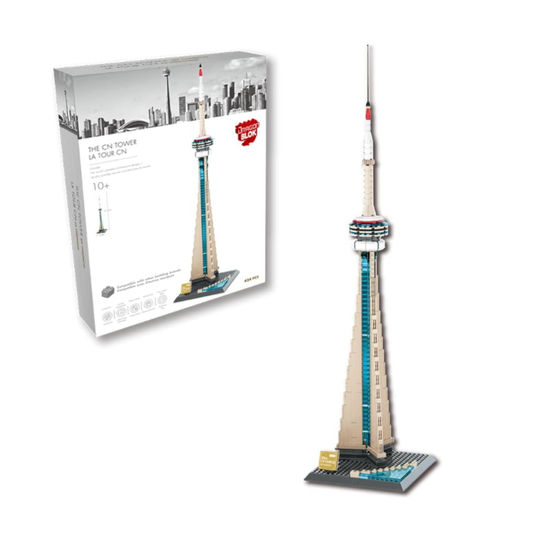 The CN Tower Toronto Architecture Building Blocks Set – 424 Piece Canada Landmark Model Kit (Ages 10+)