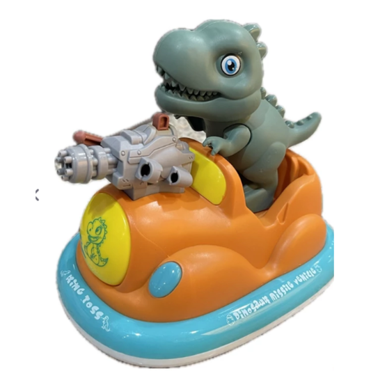 Funny Dodgem Dinosaur Adventure Toy – Battery Operated Bumper Car with Flashing Lights and Sound for Kids