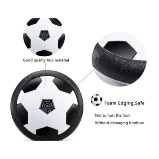 The Amazing Hoverball – LED Light-Up Air Power Soccer Disk with Foam Bumper, Indoor Floating Soccer Ball Toy for Kids and Toddlers (Ages 3+)