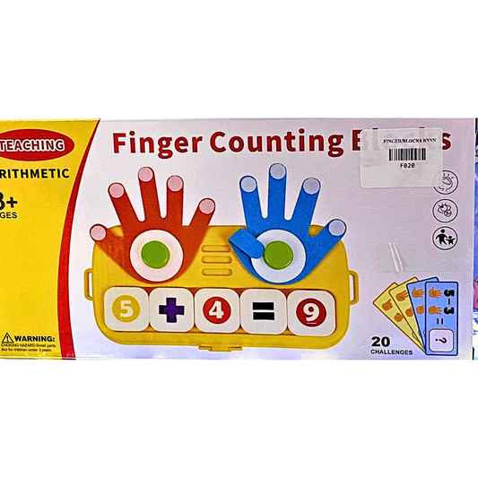 Finger Counting Arithmetic Blocks – Montessori Math Learning Toy with 20 Challenges